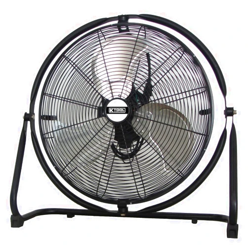 K Tool International 77720 20 Inch, High Velocity Orbital Floor Fan; Metal Construction, 3 Speed Motor w/Quiet Design Aluminum Blades w/720° Tilt, 5,483 Max CFM, 1 Year Warranty, Black