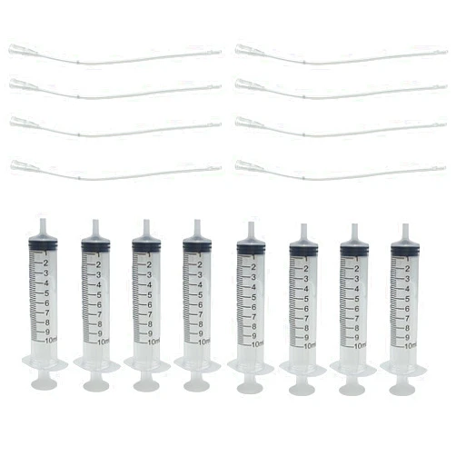 Pitertul 8Pcs Pet Bird Parrot Milk Feeding Syringe Set, Bird Hand Feeding Syringe with Soft Feeding Tubes for Feeding Pets 10ml