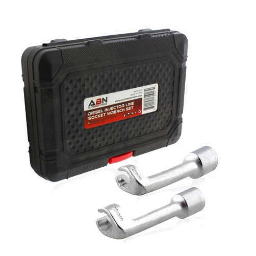 ABN Diesel Injector Line Socket Set - 6pc Metric Size Oil Line Wrench Diesel Fuel Line Socket Set for Diesel Engines