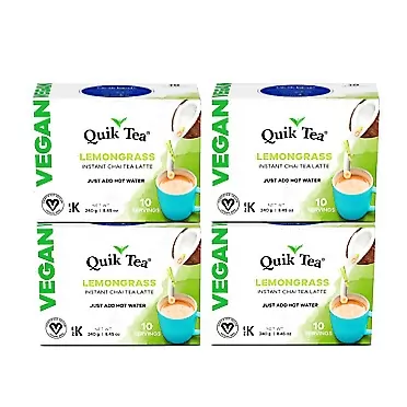 Quik Tea QuikTea Vegan Lemongrass Chai Tea Latte - 40 Count