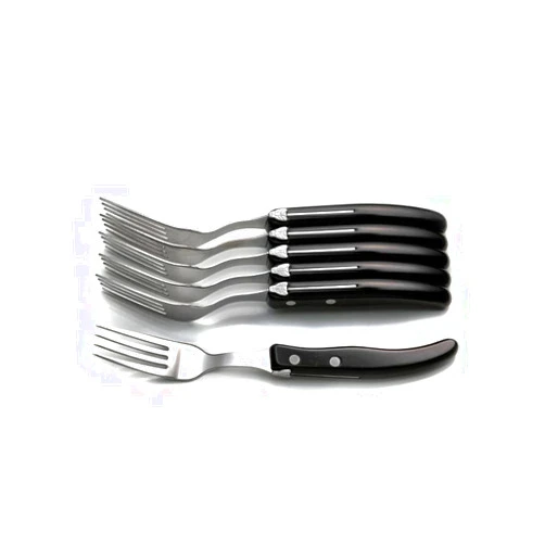 Laguiole boxed of 6 black forks. Very trendy