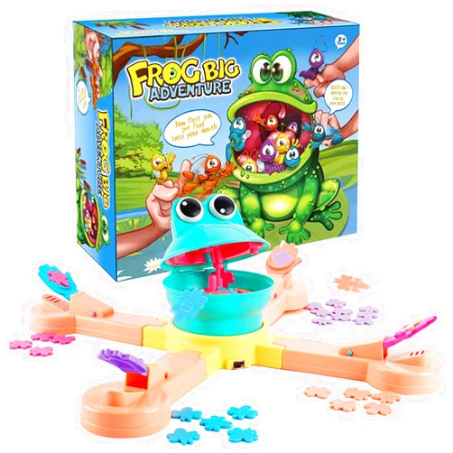KEJIH Classic Feed Frog Board Game,Multiplayer Athletic Game,Frog Eating Bugs Game,Exercise The Speed of The Reaction Game,Surprise Exciting Family and Friend Party Games,Suitable for Kid