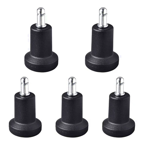 Brizairid 5 Pcs Bell Glides, Chair Glides to Replace Casters Stationary Caster Glide Stationary Foot Glide Fixed Stationary Caster Glide for Office Chair or Stool (Black)