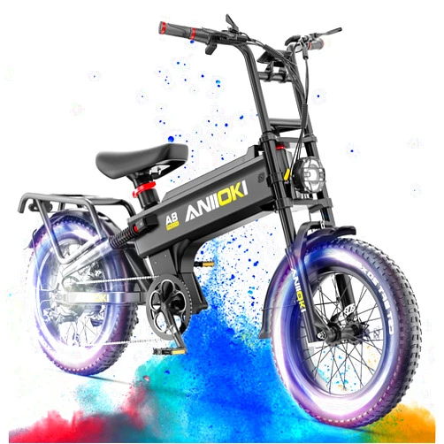 ANIIOKI A8 PRO MAX eBike,Electric Bike,48/52V 60Ah Electric Commuting Bike,200Miles Long Range, Peak 1400W/1600W Power Ebike, Electric Bicycle for Adults
