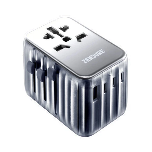 Zendure Universal Travel Adapter 65W PD Fast Charger 4 USB-C,1 USB-A, International Wall Charger AC Plug Adaptor All in One Worldwide Power Charger Compatible with Laptops iPad iPhone AirPods