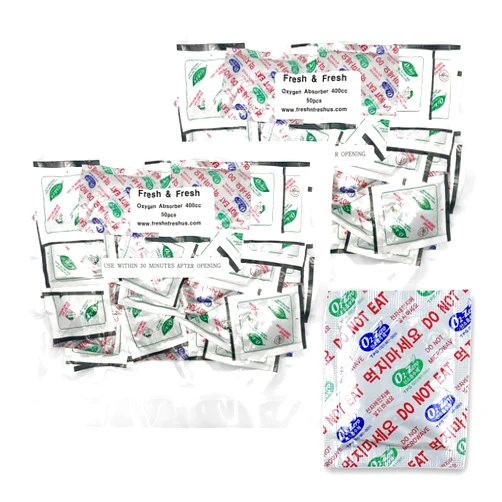 OXYGONE 400 CC [100 Packets] Premium Oxygen Absorbers for Food Storage, Oxygen Absorbers (2 Bag of 50 Packets) - ISO 9001 Certified Facility Manufactured
