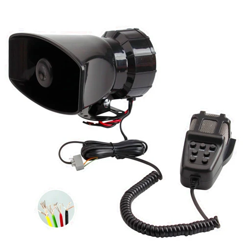 Banhao Alarm Horn Siren PA Speaker Mic System,BANHAO 100w 12v 7 Sound Loud Car Alarm Police Horn Police Car Siren Horn Speaker System Emergency Amplifier Alarm Kit Horn for 12V Truck Lorry Boat Car