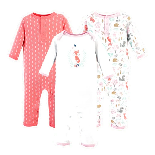 Hudson Baby baby-girls Cotton Coveralls