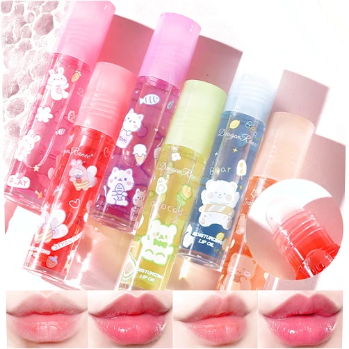 DENESTUP 6pcs Roll On Lip Gloss Set, Fruit Flavored Lip Gloss Set Glossy Lip Make-up for Kids and Teens, Non Toxic, Kid Friendly, Party Gift, Best Friends