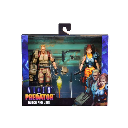 NECA Alien vs Predator (Arcade Appearance) - 7” Scale Action Figures - Dutch & Linn 2-Pack