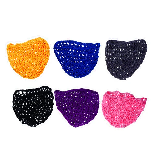 Lurrose 6pcs Crocheted Hair Net Mesh Crocheted Snood Hat Thick Short Colored Hair Net Cap Hair Covers for Women Sleeping