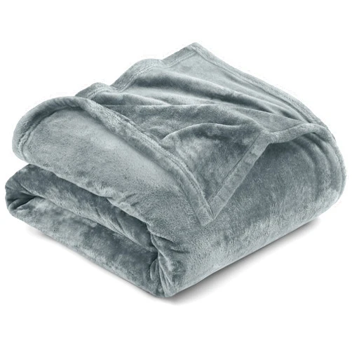 Utopia Bedding Fleece Blanket Queen Size Ash Grey 300GSM Luxury Fuzzy Soft Anti-Static Microfiber Bed Blanket (90x90 Inches)