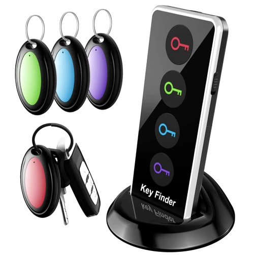 Jegoteer Lost Remote Finder, Remote Control Finder Locator with LED Light | 131ft RC Range Key Finder Locator Making Noise, Find My Keys Device with 4 Remote Retriever Tags | Key Tracker, Keychain Key Finder
