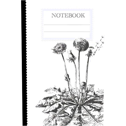 SEBASTIAN OSBORNE Beautiful College Ruled Notebook with Vintage Dandelion Illustration college ruled: perfect gift for nature and plant lovers back to school gift work office