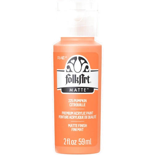 FolkArt Acrylic Paint in Assorted Colors (2 oz), 225, Pumpkin