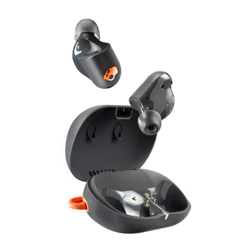 Skullcandy Sesh ANC Active in-Ear Noise Canceling Wireless Earbuds, 48 Hr Battery, IP67 Waterproof, Microphone, Works with iPhone Android and Bluetooth Devices - True Black/Orange