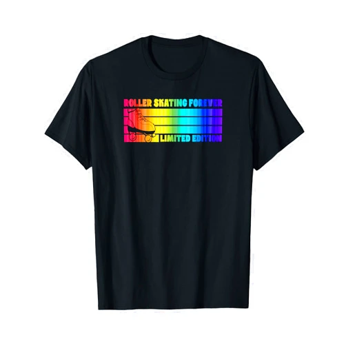 Retro Style Merch for World Roller Skating Day Roller Skating Forever Limited Edition Retro 70s Style T-Shirt
