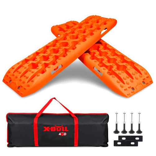X-BULL New Recovery Traction Tracks Sand Mud Snow Track Tire Ladder 4WD (Orange, 3gen)