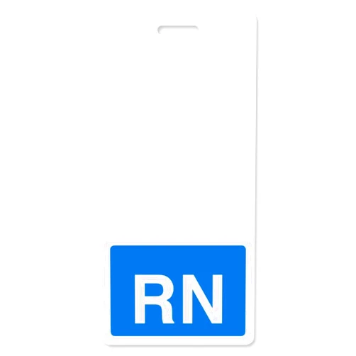 TradeExpress RN Registered Nurse Vertical Hospital ID Badge Buddy Blue