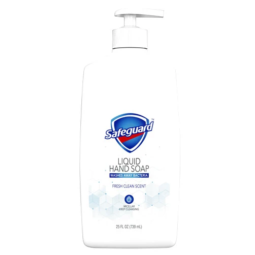 Safeguard Liquid Hand Soap, Micellar Deep Cleansing, Fresh Clean Scent | Washes Away Bacteria - 25 Ounce Bottle (Pack of 1)