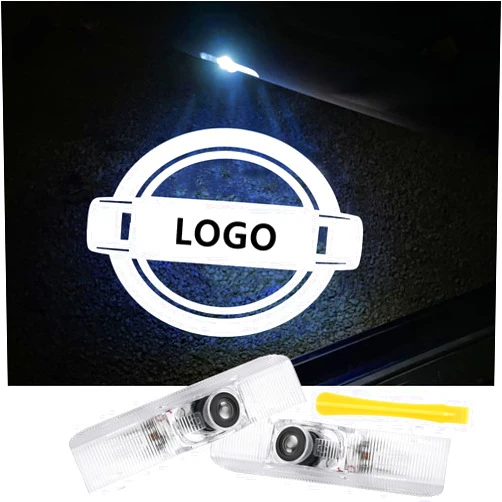 Canpo No Fade Car Door Lights Logo Compatible with Nissan, LED Welcome Lights Accessories for Altima Maxima Armada Titan Quest Pathfinder Terra (NS2-2pcs)