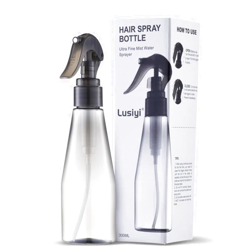 Lusiyi Continuous Spray Bottle for Hair 10oz, Ultra Fine Water Spray Bottles for Cleaning, Plant, Pets (Plastic, 300ml)