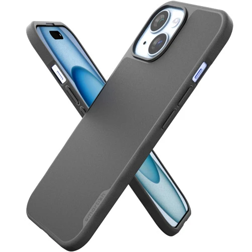 Smartish® iPhone 15 Magnetic Case - Gripmunk Compatible with MagSafe [Lightweight + Protective] Slim/Thin Grip Cover with Microfiber Lining for Apple iPhone 15 - Black Tie Affair