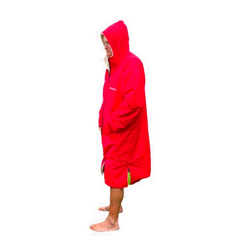 Malo'o Malo’o Adult Sherpa Lined Surf Parka Changing Robe, Waterproof & Windproof Swim Parka, Long Sleeve Hooded Dry Robe