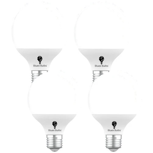 Bluex Bulbs 4 Pack LED G25 Vanity Globe Light Bulbs Bulbs 6W - 3000K Warm White 60W Equivalent 500 Luemns E26 Base 120V - Vanity Light Bulbs for Bedroom, Kitchen (5000K - Daylite, Non-Dimmable 4 Pack)