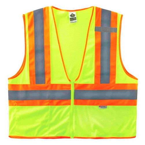 Ergodyne GloWear 8230Z ANSI Two-Tone High Visibility Lime Reflective Safety Vest, Small/Medium