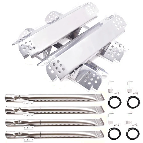 Adviace Grill Replacement Parts for Nexgrill 720-0830H, Nexgrill 720-0888, 720-0888N, Grill Burner Tubes, Heat Shield Tent Plates and Grill Igniters Kit Replacement for Home Depot Nexgrill 4 Burner 720-0830H