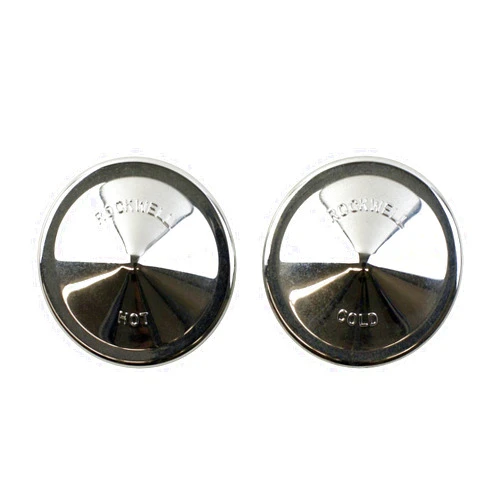 LASCO 0-6033 Hot/Cold Faucet Handle Index Buttons for Old Style Sterling/Rockwell Tempo OEM S3840/3841 Model, Chrome