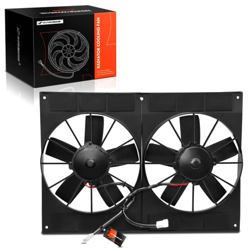 A-Premium 11'' 11 inch Slim Fan Push Universal Electric Radiator Cooling Fan, 12V 240W, 2600 m³/h, Without Mount Kit