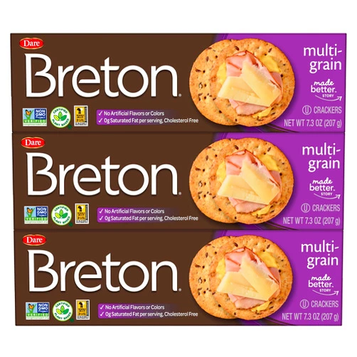 Breton Multigrain Crackers, 7.3 Ounce (Pack of 3)