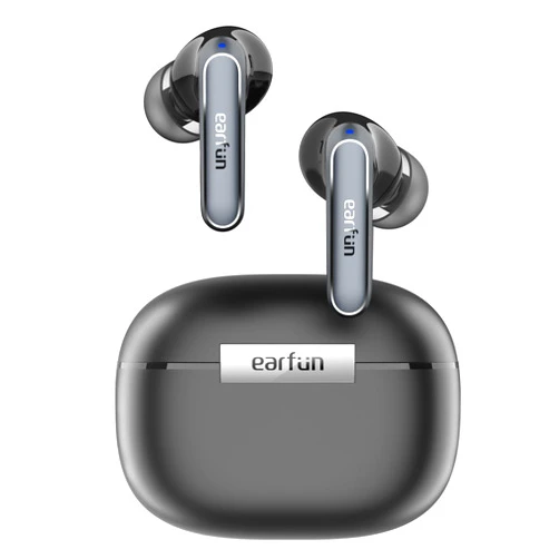 EarFun Air 2 Wireless Earbuds, 10mm Drivers with LDAC Bluetooth Earbuds, Hi-Res Audio, Bluetooth 5.3 with Multipoint Connection, 4 Mics, Wireless Charging, 40H Playtime, App Customization, IPX7