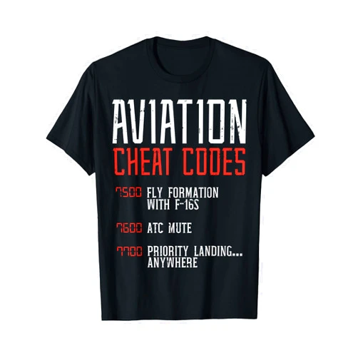 BoredKoalas Aviation Lovers Shirts Pilot Gifts Aviation Cheat Codes Funny Airplane Humor Pilot ATC Gift T-Shirt