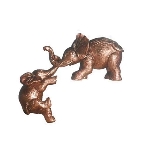 CoastalCharm Antique Bronze Elephant Sculpture Resin Animal Statue Elegant Abstract Decor for Indoor Decoration Unique Statues and Figurines for Home and Office