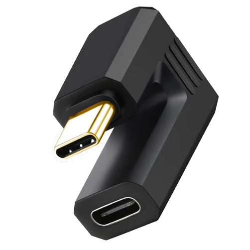 FUJIAXUN 180 Degree Angled USB 3.1 Type C Male to Female U Shape Adapter,4K 60hz Resolution 20Gbps,USB C Female to USB C Male Adapter, Compatible for Laptop, Tablet & Mobile Phone
