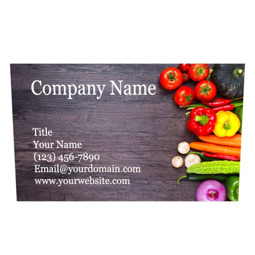 DISCOUNTCARDSTOCK.COM Premium Personalized Business Cards - 100 Cards (Veggie Delight) - 3.5