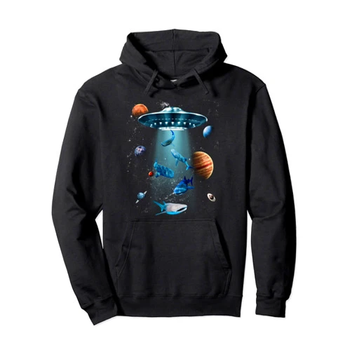 Rhincodon typus Whale shark UFO Clothing Co. Galaxy Fish shark Space UFO Alien Stars Animal Whale shark Pullover Hoodie