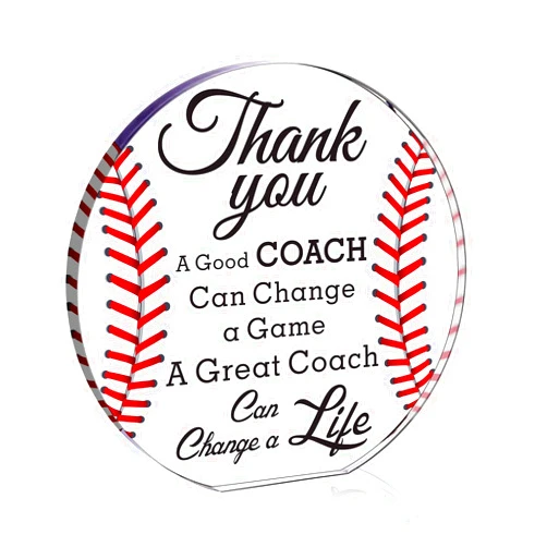 Viprest Acrylic Baseball Coach Gifts for Coach Thank You Gifts Office Desk Decor Appreciation Gift Thank You Gift for Baseball Coach End of Season Coach Gift for Baseball Coach