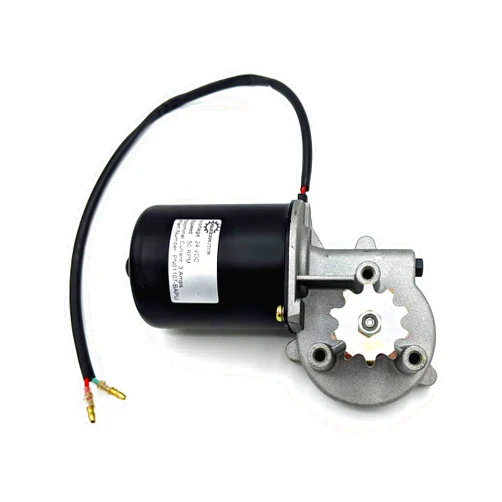 Makermotor Electric Gear Motor 24v Low Speed 50 RPM Gearmotor DC + Roller Chain Sprocket Gear