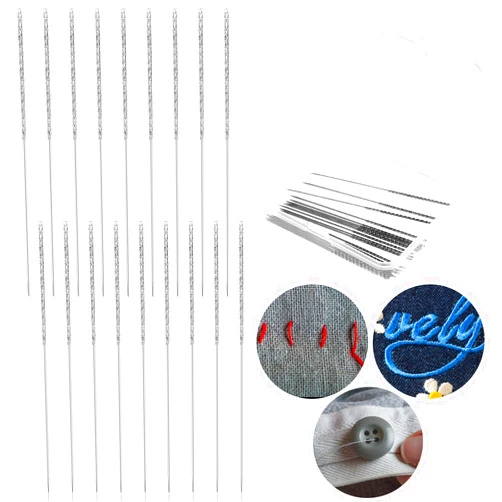 AHQiZFX 18 PCS Snag Repair Needle, 2.36 x 0.03 Inch Repair Sewing Tool, Repair Woven and Knits Tool, Leather Craft Sewing Stitching Needle, Snag Repair Tool for Knitted Woven Cloth Garments Drapes