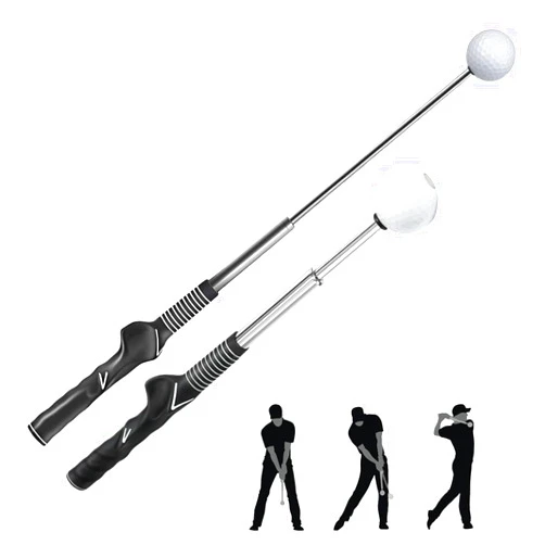 ROYMADE Golf Swing Trainer Telescopic Swing Aid Warm Up for Tempo Grip Strength Right Hand Golf Training Suit for Indoor Outdoor Practice Chipping Hitting Golf Accessories