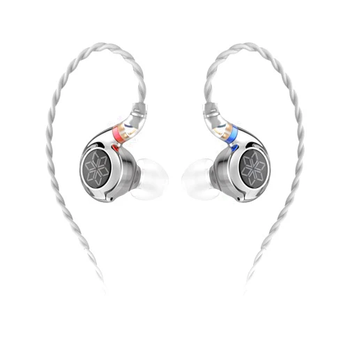 FIIO FD11 Earphones High Performance Dynamic Driver IEMs Earbuds with Deep Bass 0.78mm Detachable Cable 3.5mm Plug in Ear Headphones for Musician Singer Music (Silver)