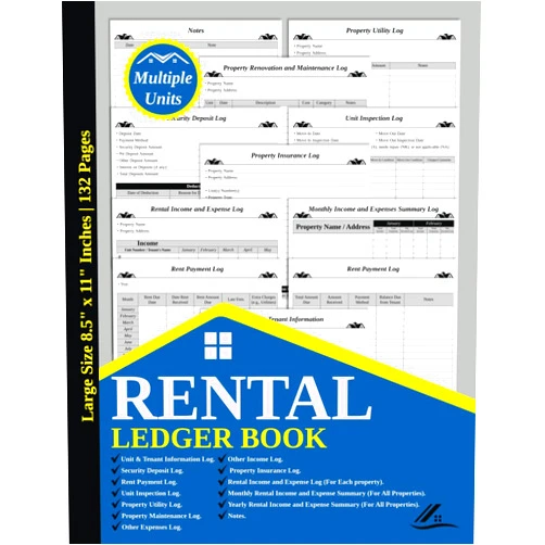 James F. Knudson Simple Rental Ledger Book | Rental Income & Expenses Tracker Organizer Log Book | Keep Track and Record of Your Rent Payment | Rental Property Record ... book | Landlord Property Management