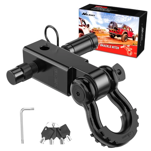 Nilight Anti-Theft Shackle Hitch Receiver 2Inch 45000 LBs Breaking Strength 3/4