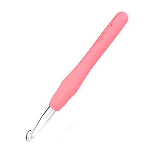 QMNNMA 8 mm Crochet Hook, Ergonomic Handle for Arthritic Hands, Extra Long  Knitting Needles for Beginners and Crocheting Yarn (8 mm)
