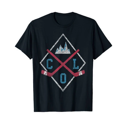 Colorado Mountain State Hiking Family Vacation Tee Colorado Ice Hockey Tee Rocky Mountains Wintersports T-Shirt