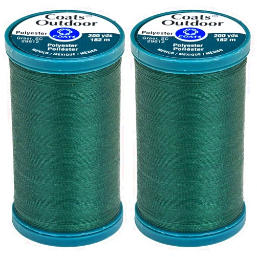 Coats 2-Pack Bundle - Outdoor Living Thread 200 Yards Each - Scots Green (S971-5980)